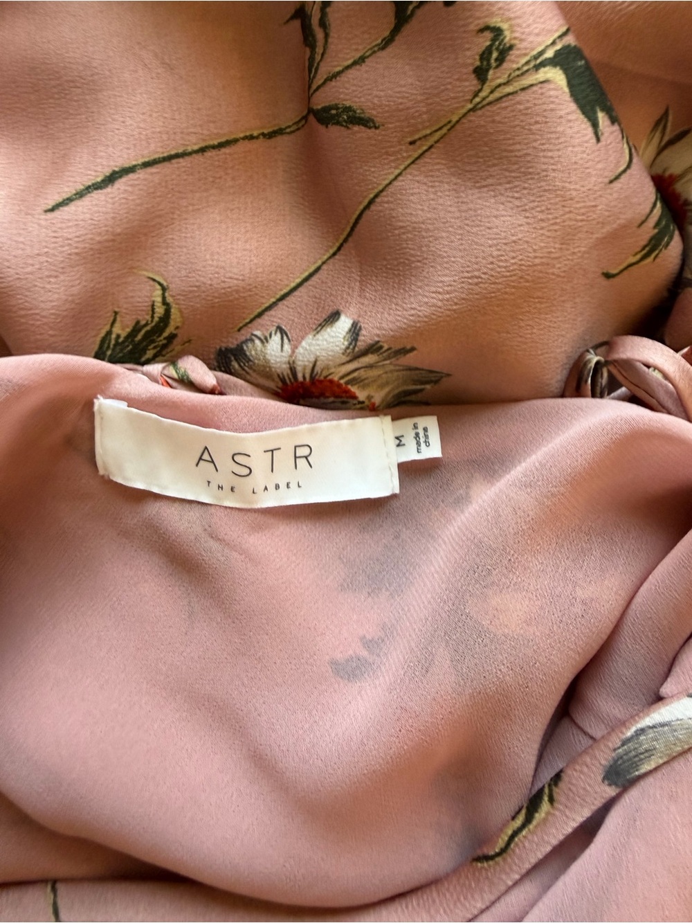 Astr Strapless Dusty Pink Floral Maxi Dress - Picture 4 of 4